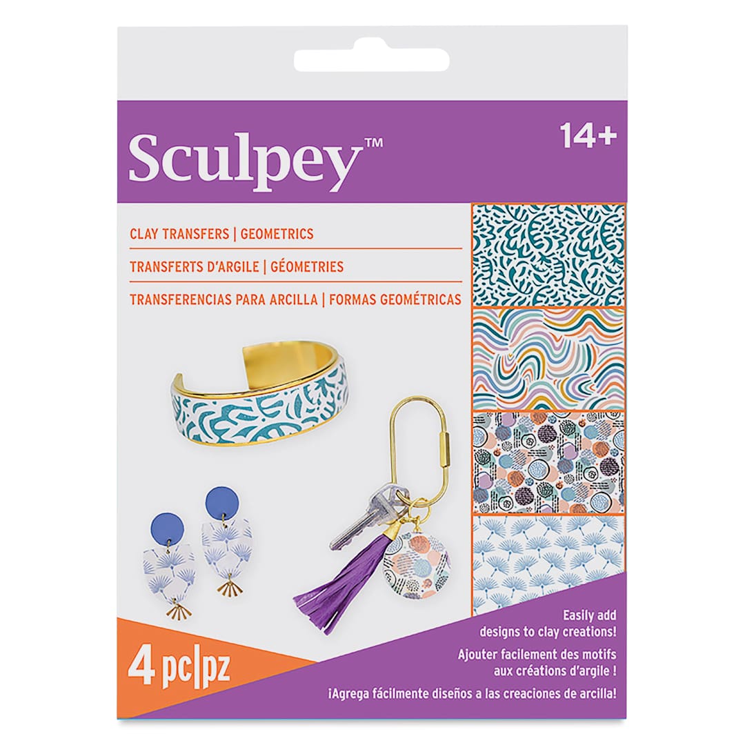 Open in modal - Sculpey Clay Transfers - Pkg of 4, Geometric front of packaging