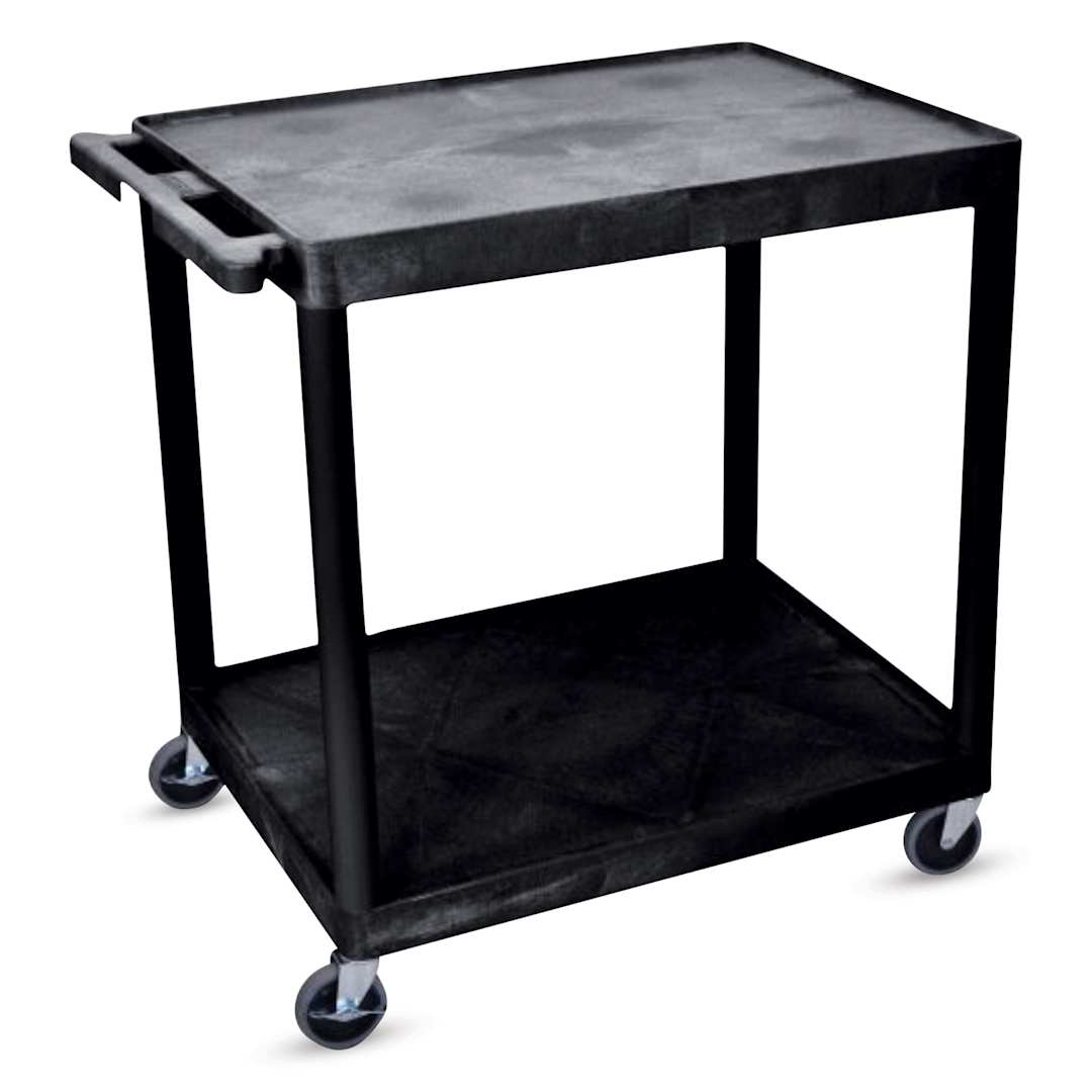 Open in modal - Luxor Heavy-Duty Utility Cart - Two-Flat Shelves