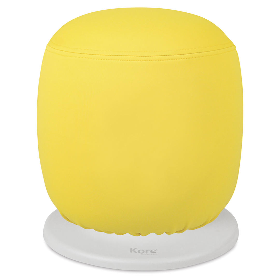 Open in modal - Kore Design Kid’s Adjustable Pivot Stool - Short, Yellow, 13" - 17" - unraised