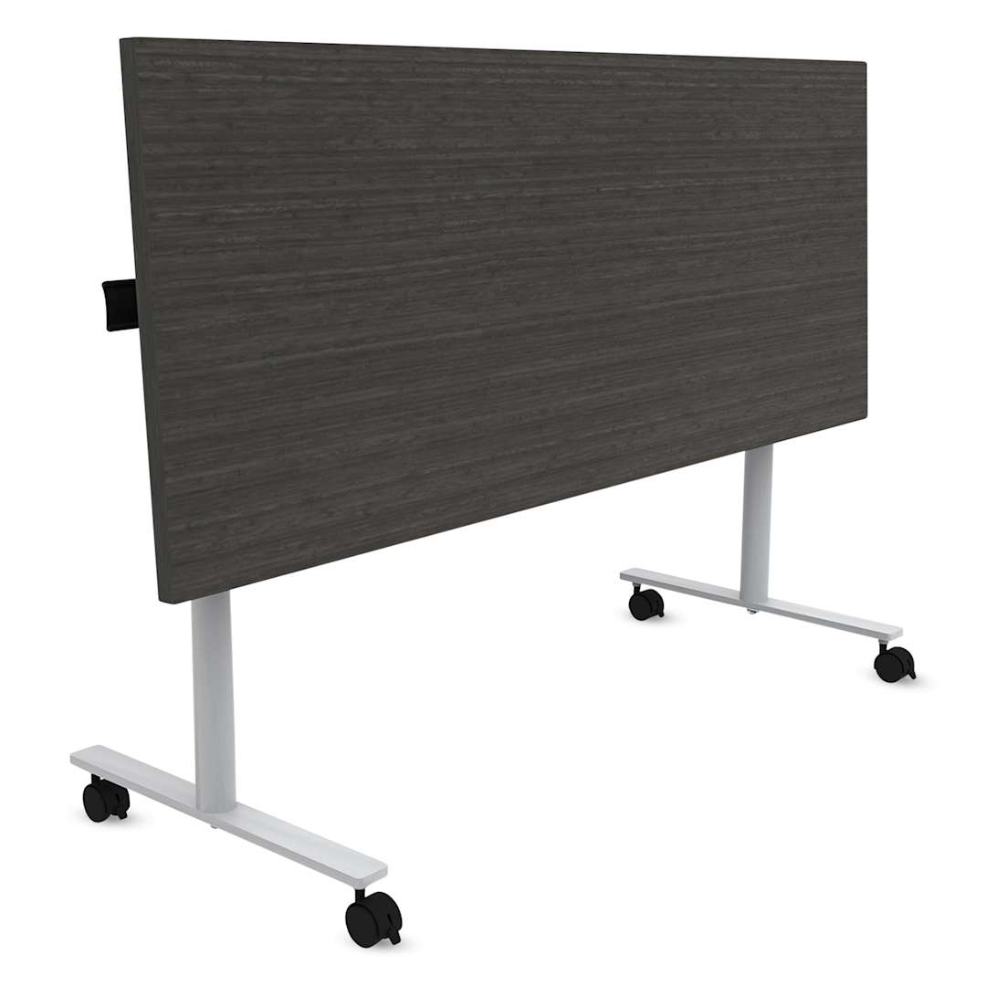 Open in modal - Safco Jurni Flip-Top Table with Casters - Asian Night, 24" x 60", top folded