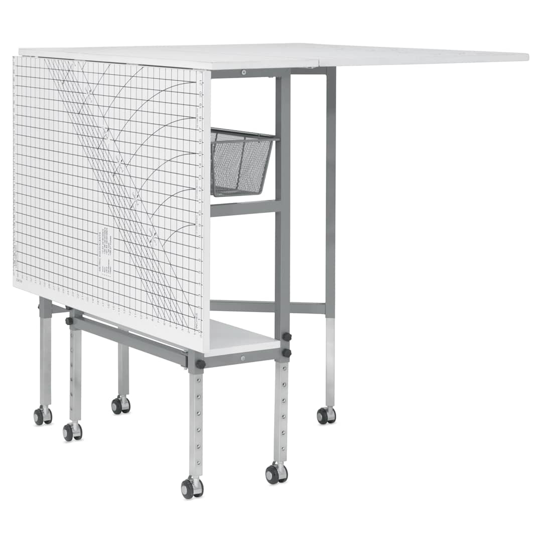 Open in modal - Studio Designs Sew Ready Cutting Table with Grid - one side extended