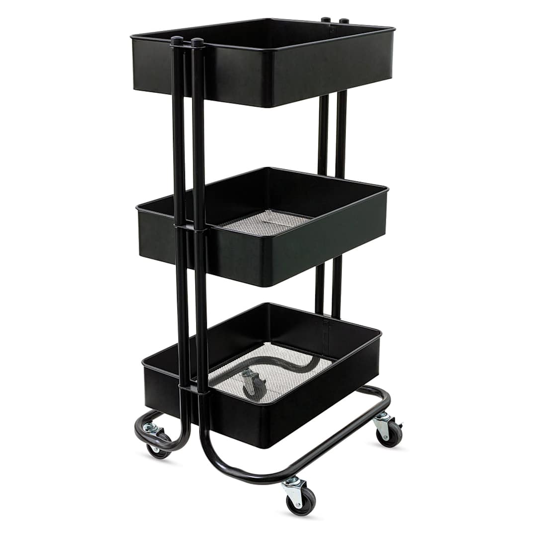 Open in modal - Blick 3-Tier Cart - Black