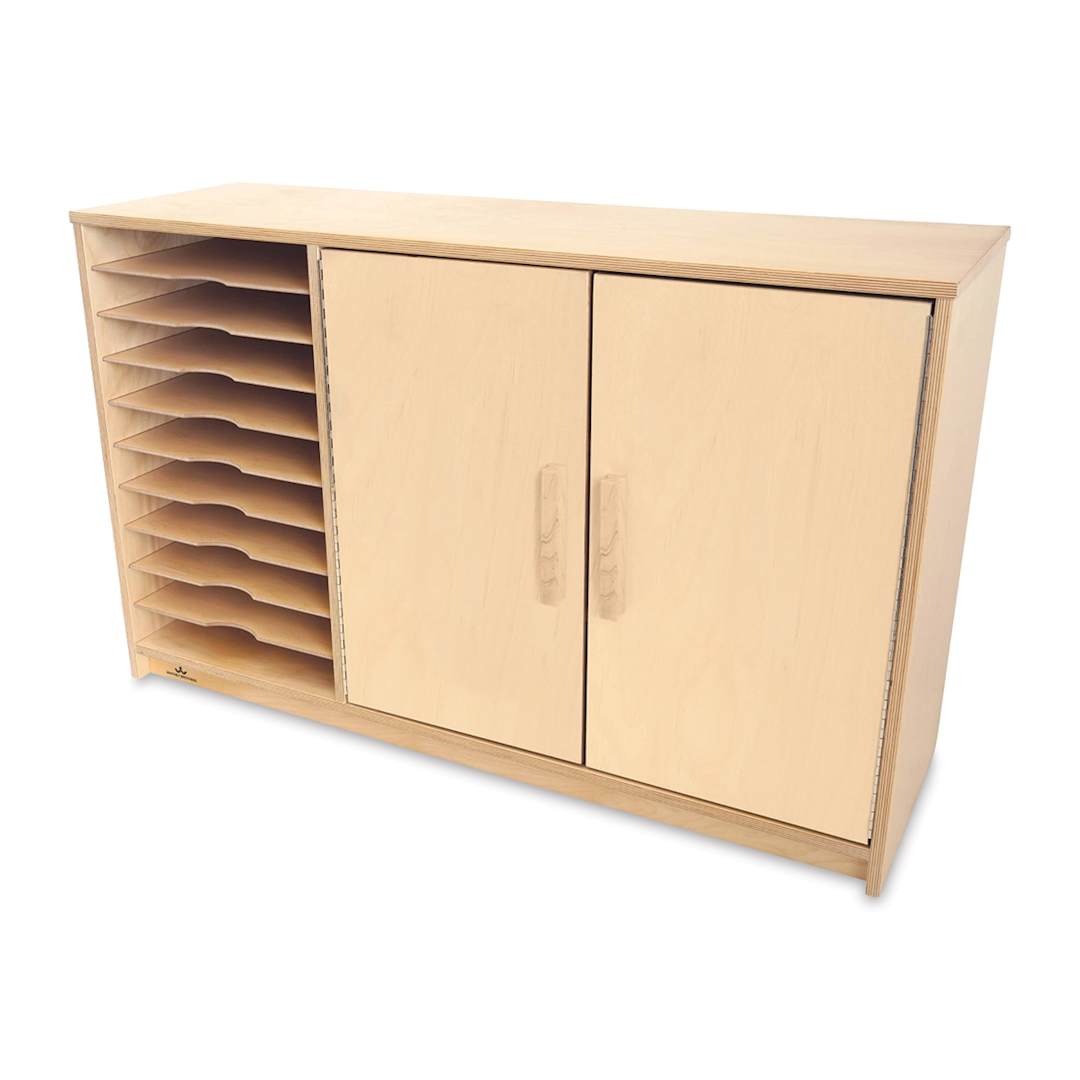 Open in modal - Whitney Brothers Plus Art Paper Center Storage Cabinet - Natural