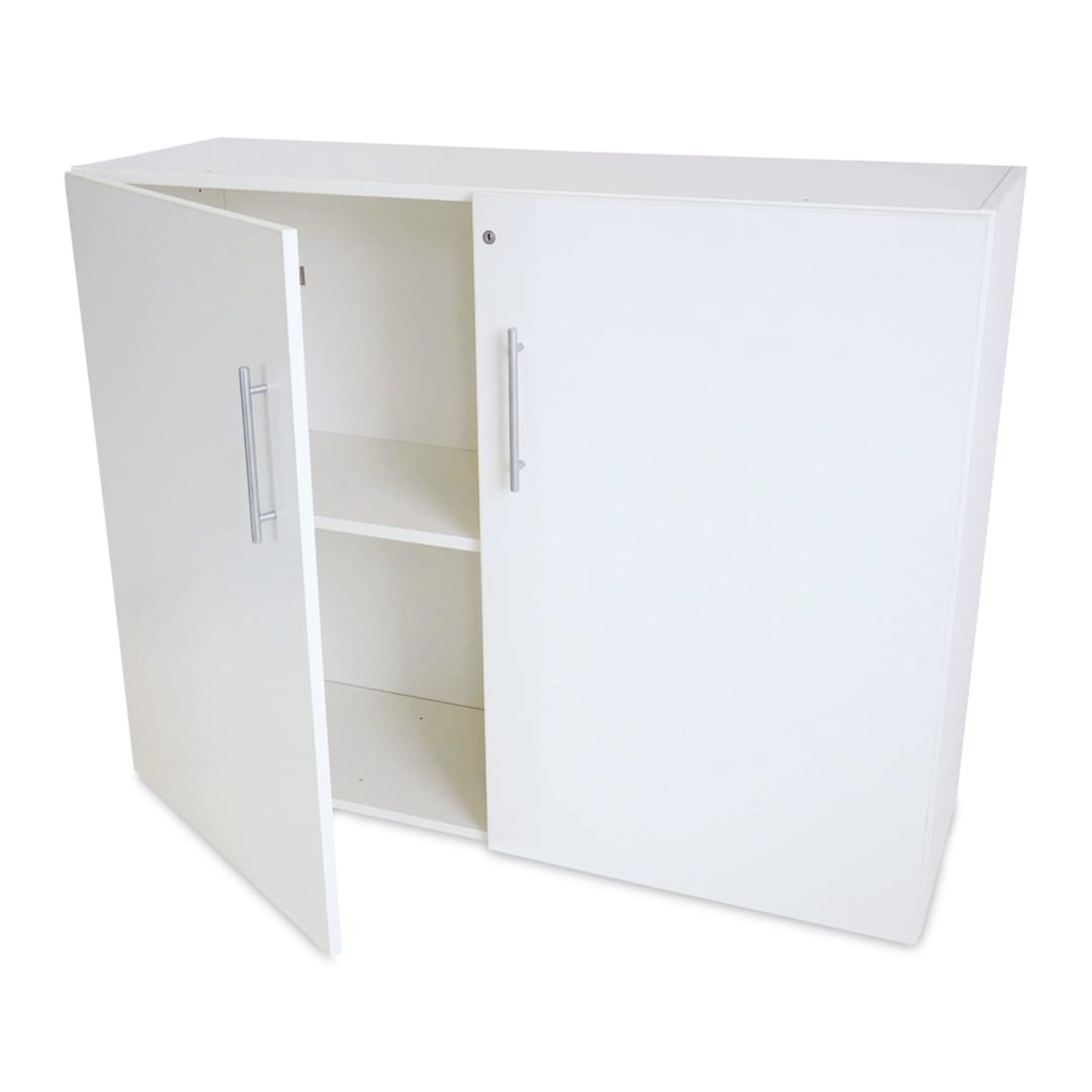 Open in modal - Whitney Brothers White Lockable Wall Cabinet