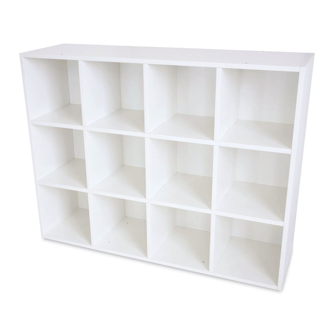 Open in modal - Whitney Brothers White 12 Cubby Backpack Storage Cabinet