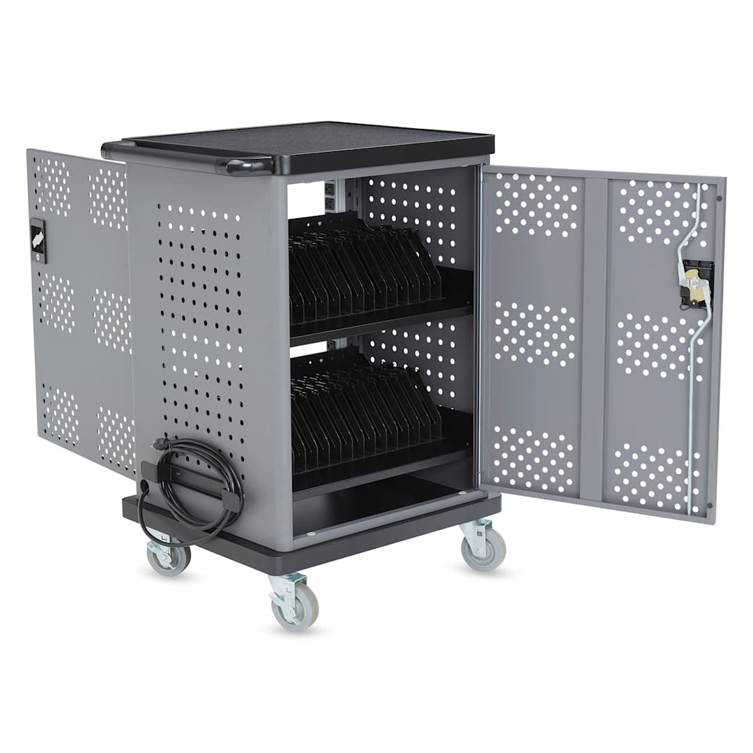 Open in modal - Oklahoma Sound Duet Charging Cart (Doors open on both sides)