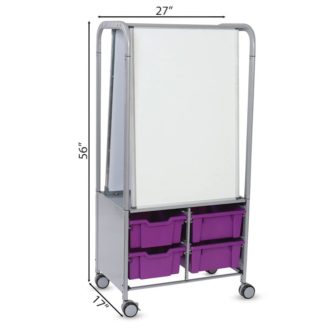 Open in modal - Gratnells MakerHub Cart - Silver with Plum Purple