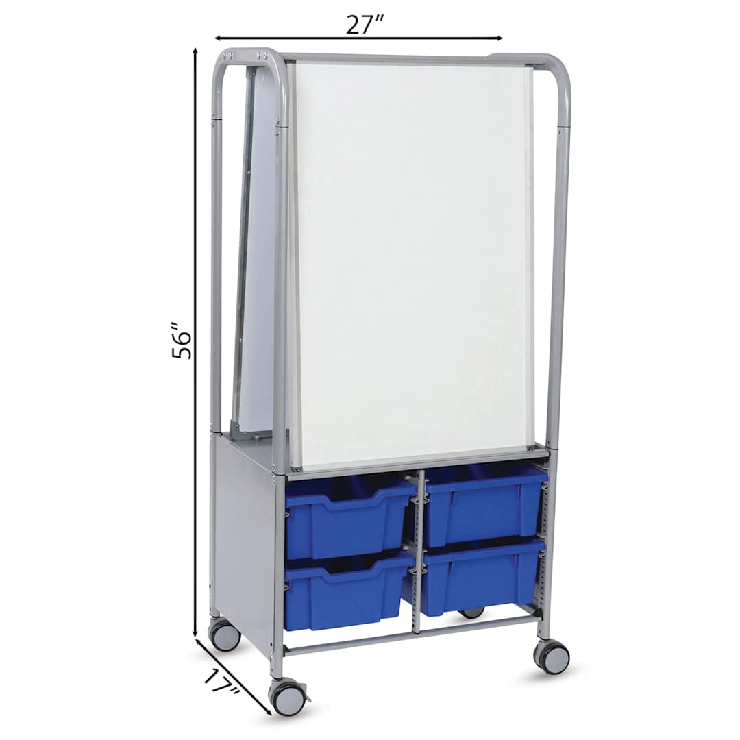 Open in modal - Gratnells MakerHub Cart - Silver with Royal Blue