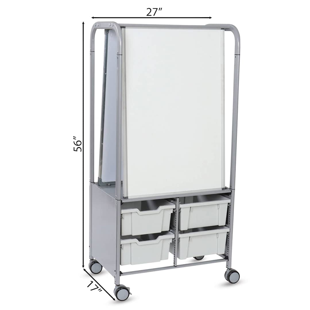 Open in modal - Gratnells MakerHub Cart - Silver with Light Gray