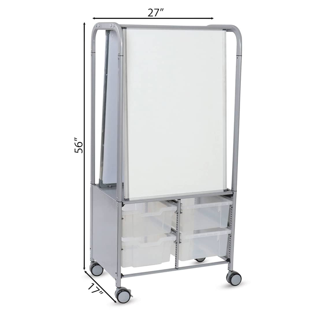 Open in modal - Gratnells MakerHub Cart - Silver with Translucent