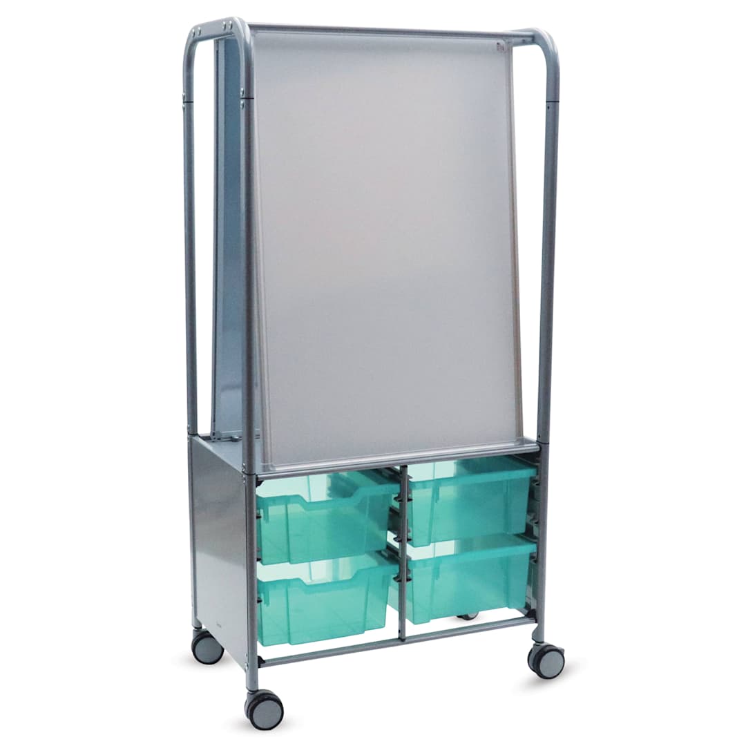 Open in modal - Gratnells MakerHub Cart - Silver with Kiwi