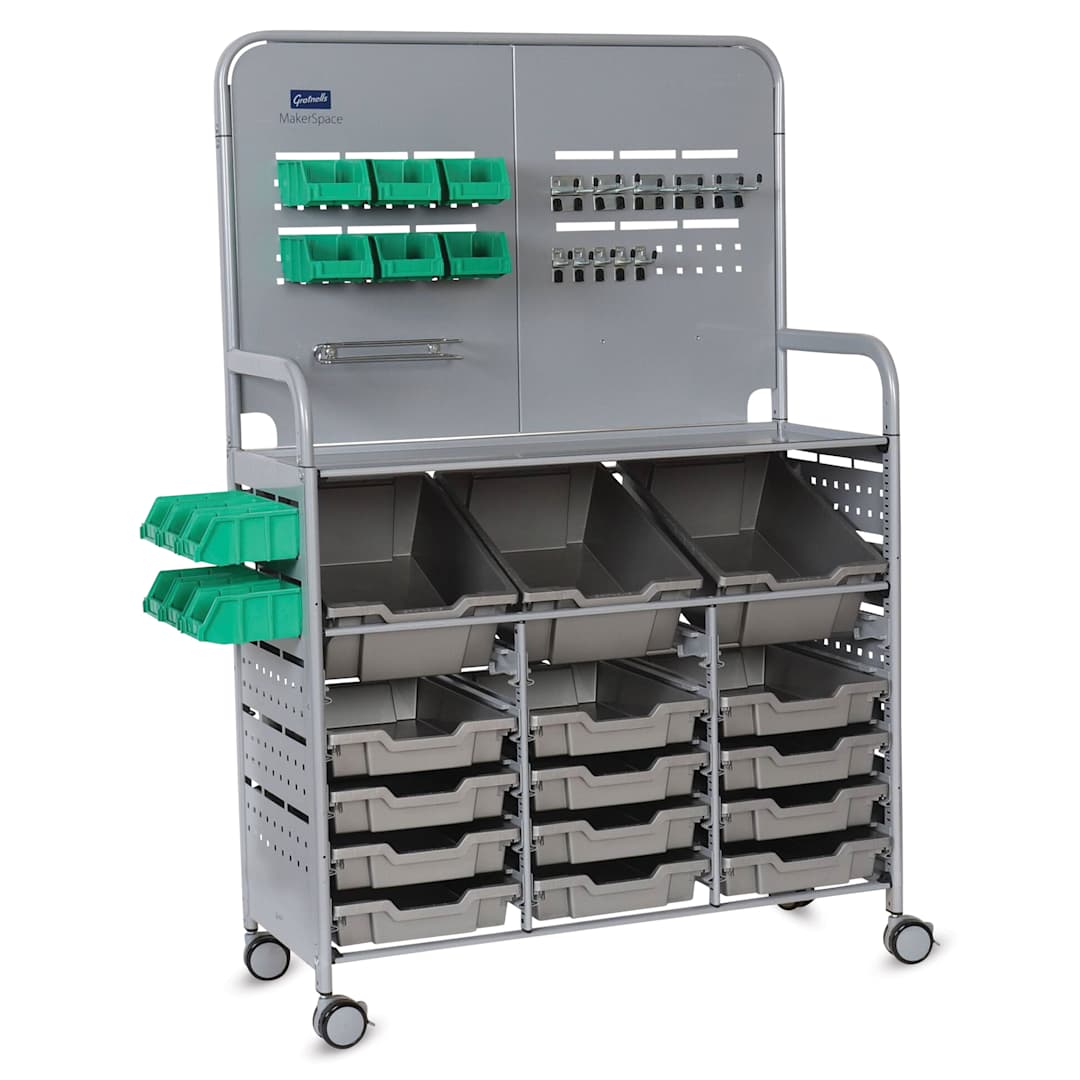 Open in modal - Gratnells Makerspace Cart - Silver with Silver