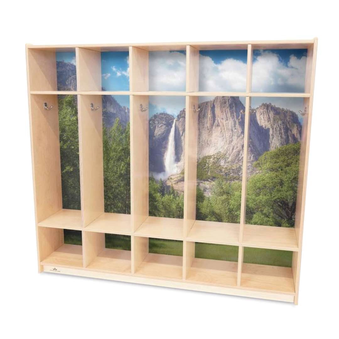 Open in modal - Whitney Brothers Nature View Five Section Coat Locker