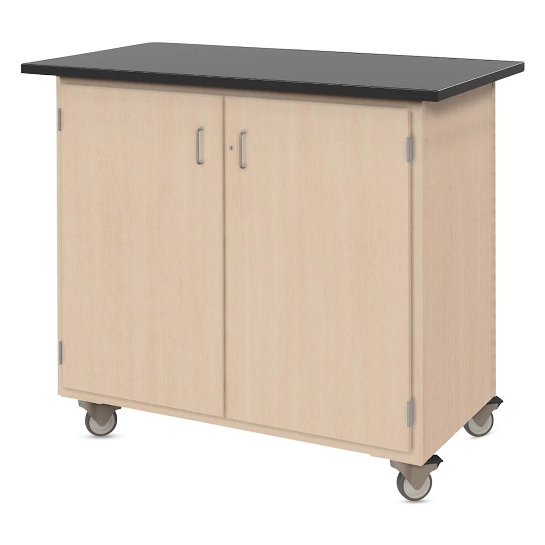 Open in modal - Hann Mobile Project Support Cabinet - Natural, Storage for 24 Tote Trays