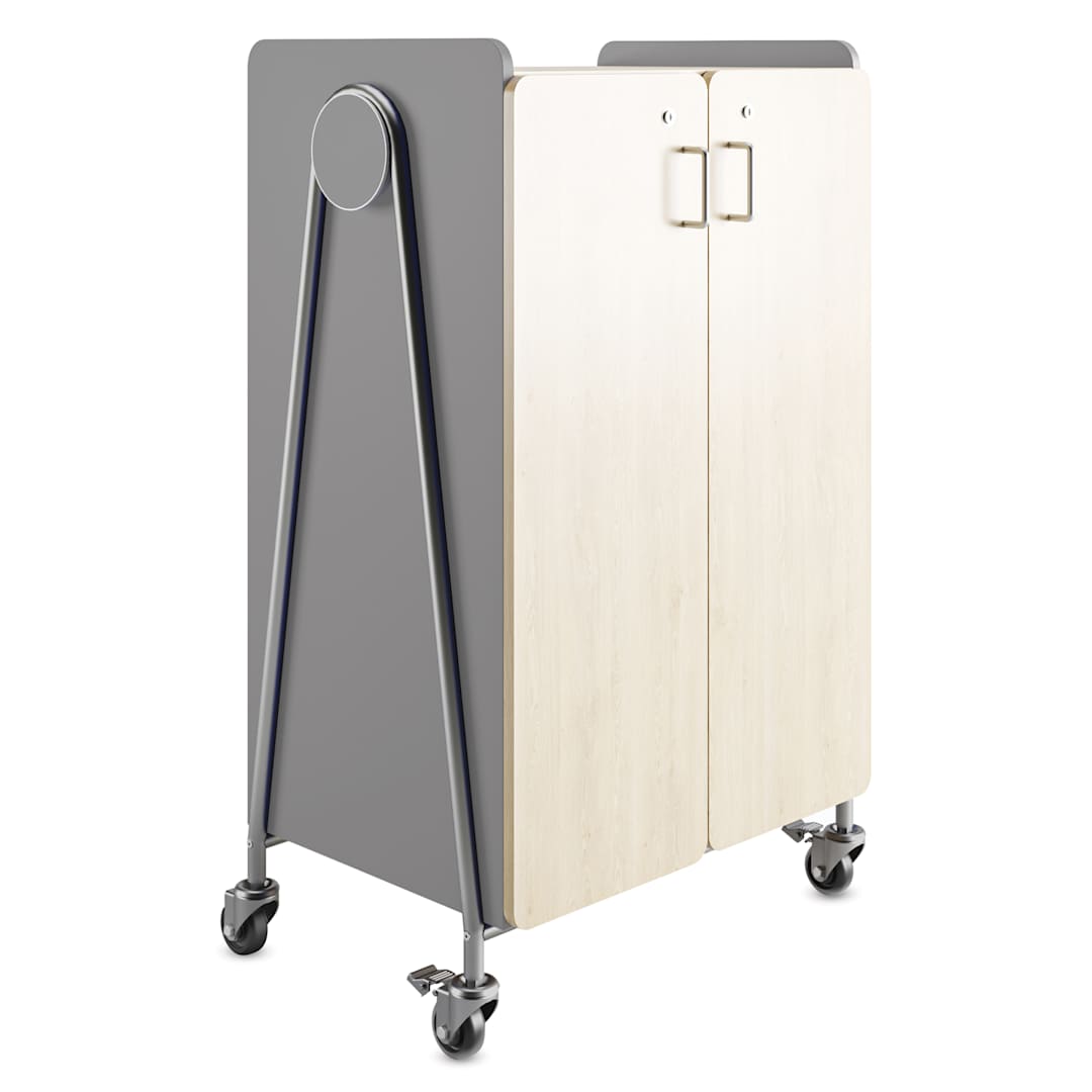 Open in modal - Safco Whiffle Typical 14 Double Storage Cart - Gray