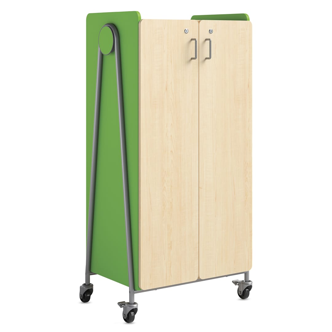 Open in modal - Safco Whiffle Typical 15 Double Storage Cart - Green