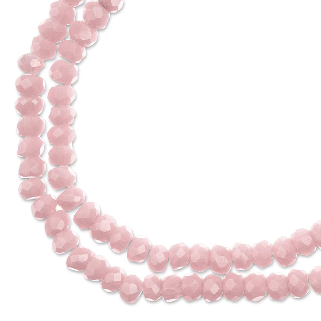 Open in modal - John Bead Crystal Lane Rondelle Bead Strands - Light Purple, Opaque, Iris, 7" (Close-up of beads)