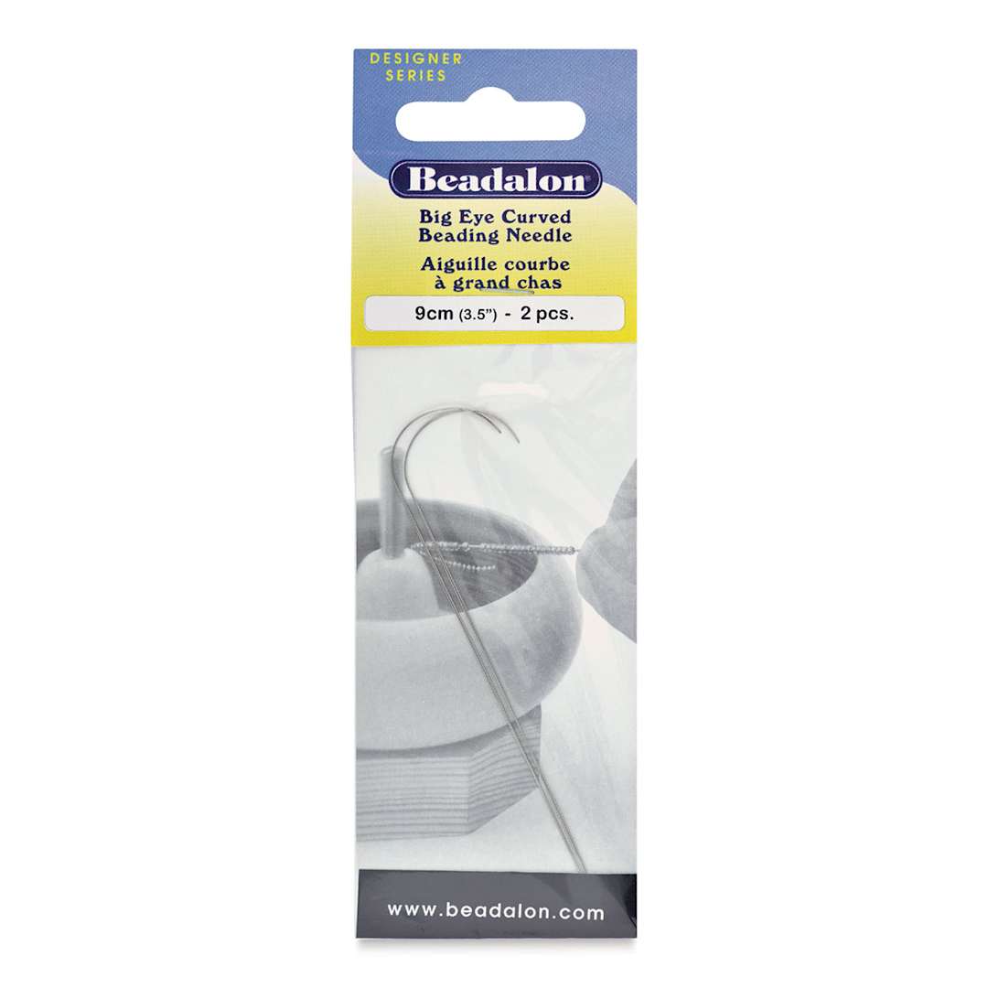 Open in modal - Beadalon Big Eye Curved Beading Needle - Package of 2, 3-1/2"L (In packaging)