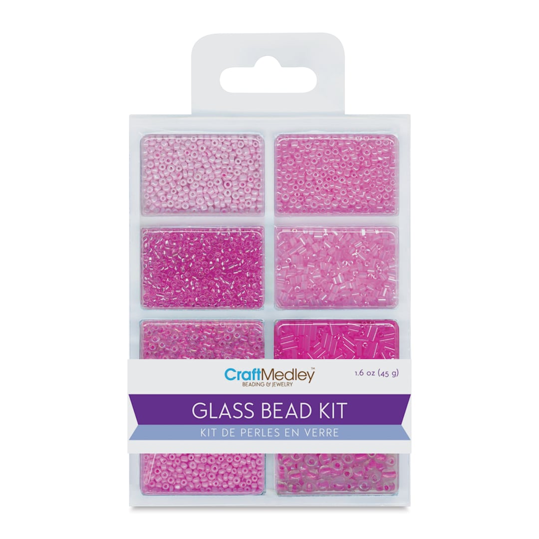 Open in modal - Craft Medley Glass Bead Kit - Blush