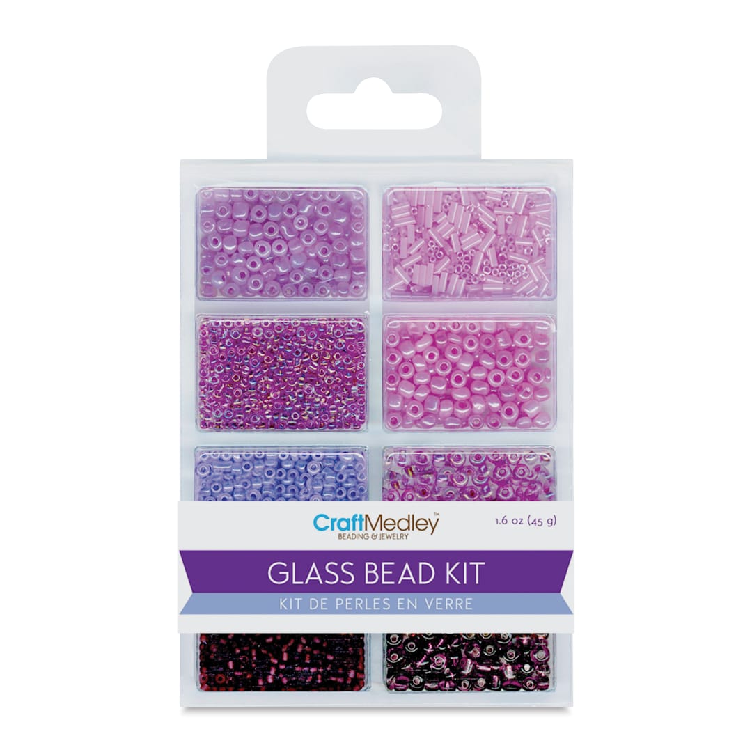 Open in modal - Craft Medley Glass Bead Kit - Viola