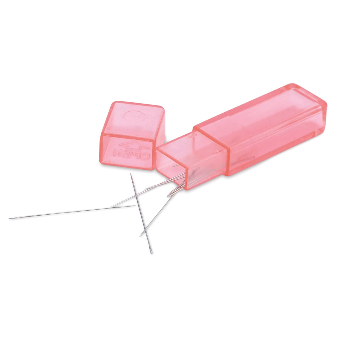 Open in modal - Beadalon WildFire Hard Beading Needles, outside of open container.