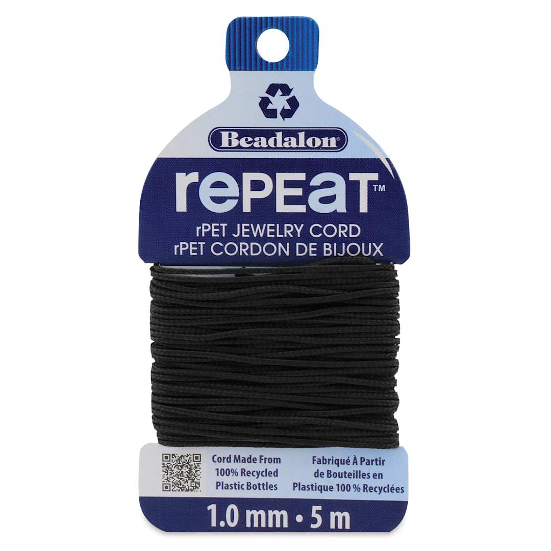 Open in modal - Beadalon Repeat Jewelry Cord - 1 mm x 5 m, Black 
