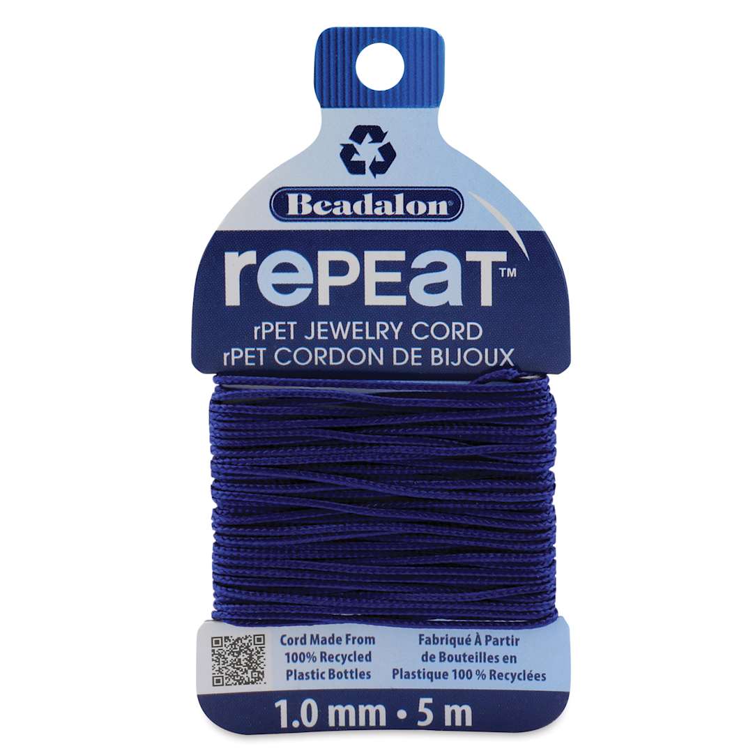 Open in modal - Beadalon Repeat Jewelry Cord - 1 mm x 5 m, Navy Blue