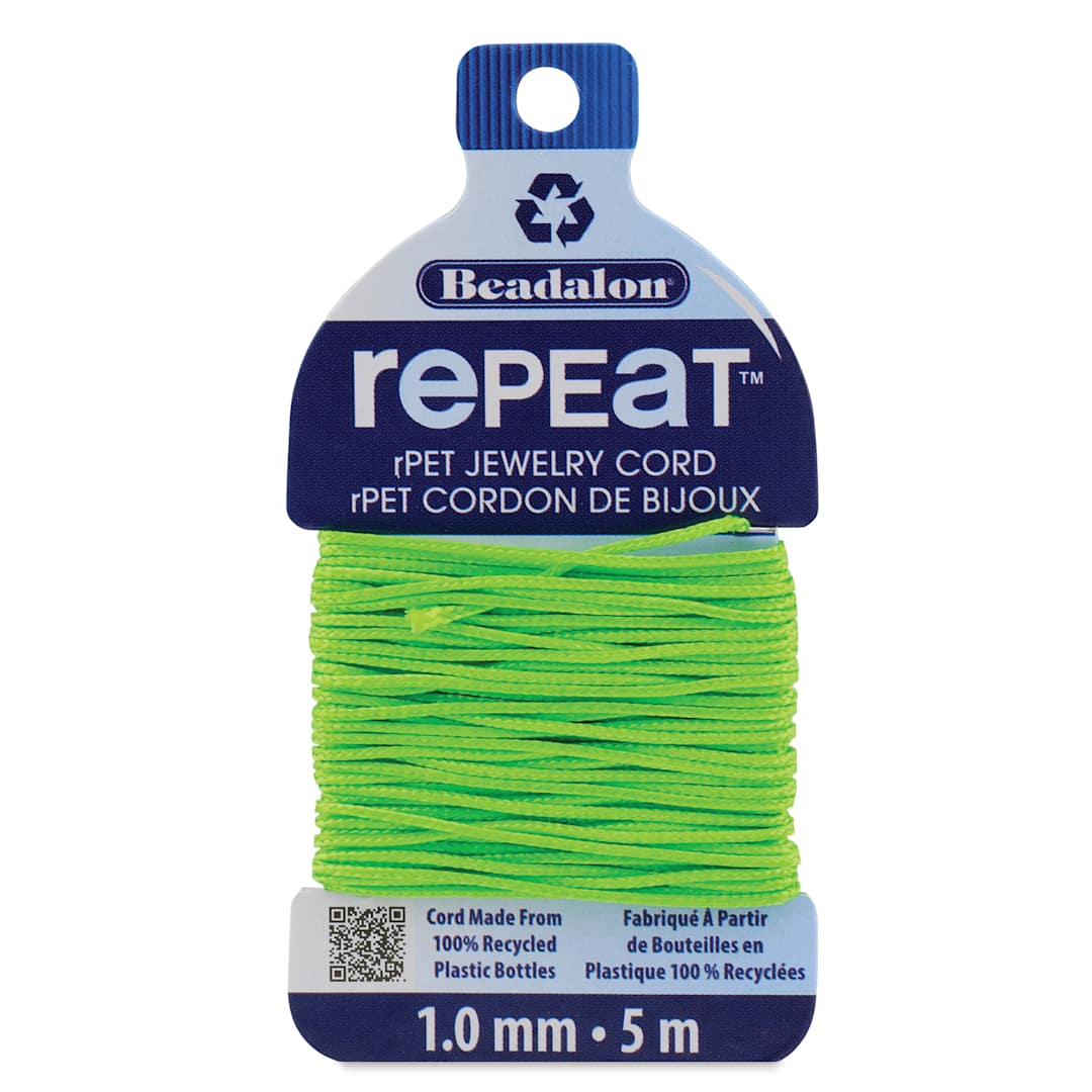 Open in modal - Beadalon Repeat Jewelry Cord - 1 mm x 5 m, Lime Green