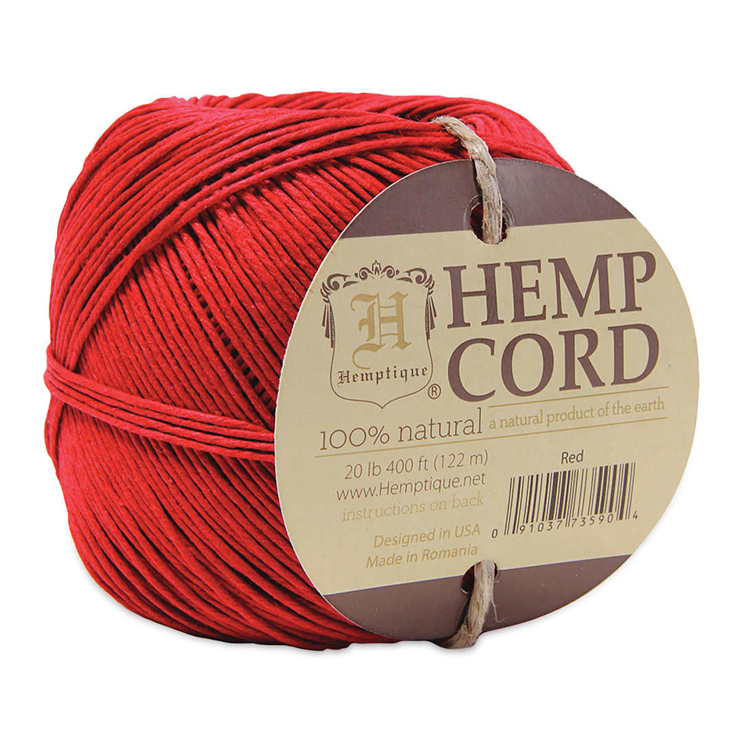 Open in modal - Hemptique Hemp Cord Ball - Red