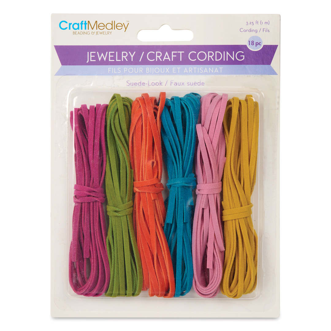 Open in modal - Craft Medley Jewelry Craft Cording Set - Fashion Colors, Pkg of 18 front of packaging