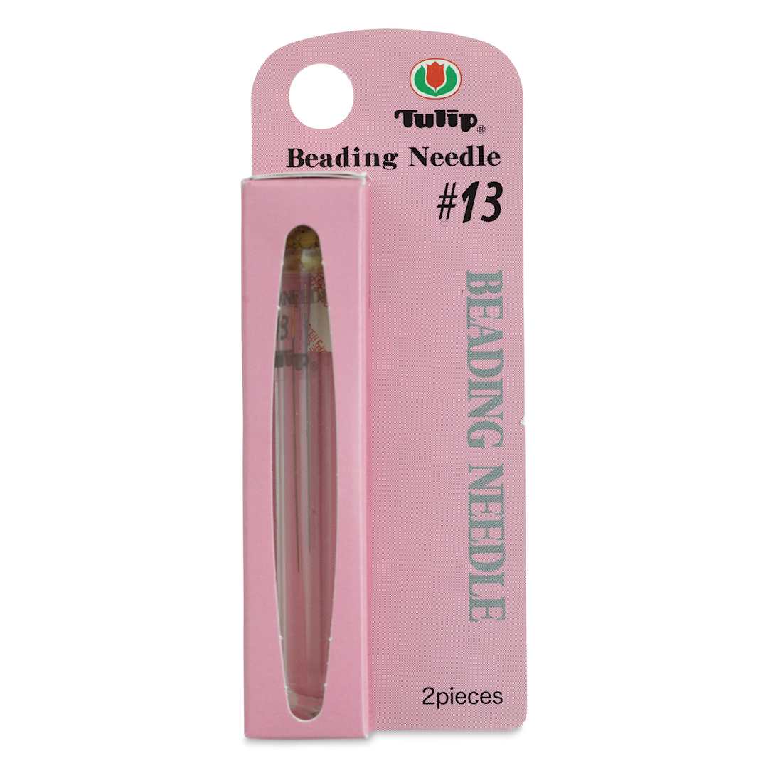 Open in modal - Tulip Needle Company Beading Needles - Size 13, Pkg of 2, front of the packaging