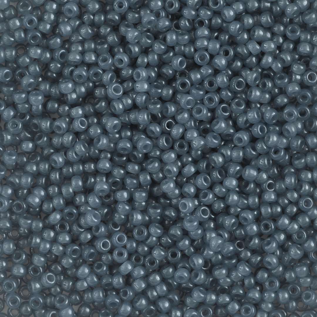 Open in modal - John Bead Miyuki Glass Seed Beads - Light Slate Grey, close-up
