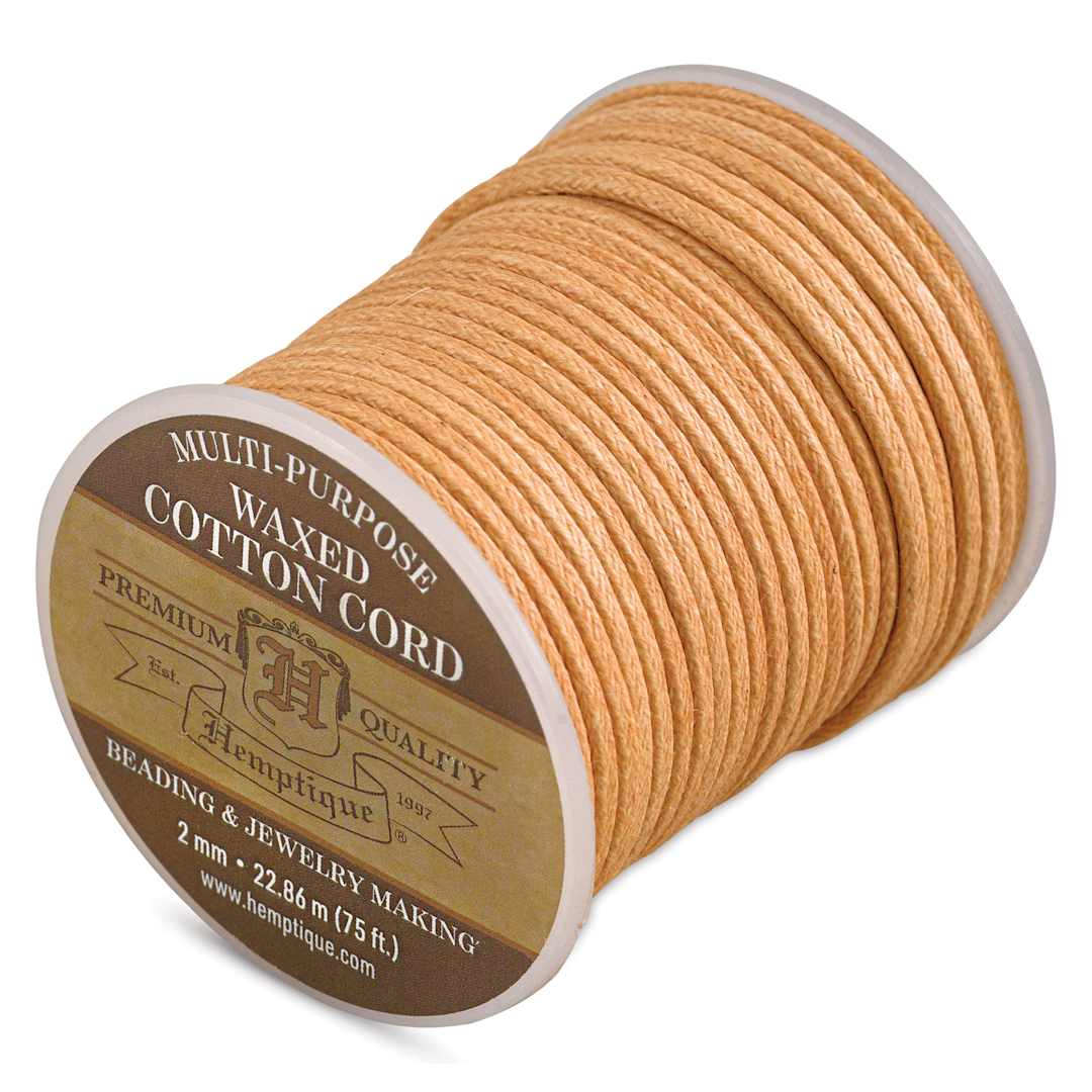 Open in modal - Hemptique Waxed Cotton Cord - Natural, 2 mm