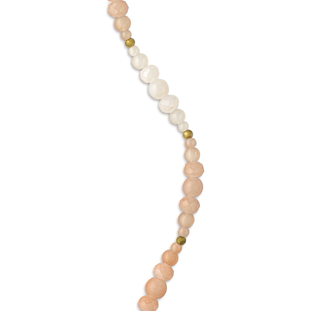 Open in modal - John Bead DIY Designer Glass Bead Strand - Glass and Metal, Gray