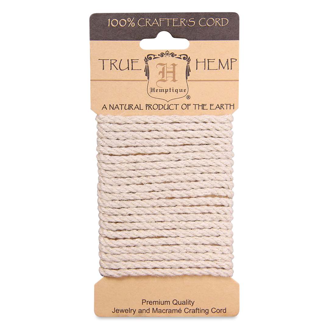 Open in modal - Hemptique Twisted Hemp Rope - Natural, 4 mm, 3 m