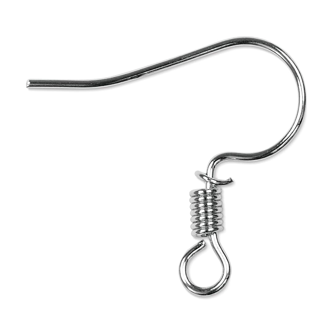 Open in modal - Craft Medley Fish Hook Earring Wires - Silver, 19 mm, Pkg of 50