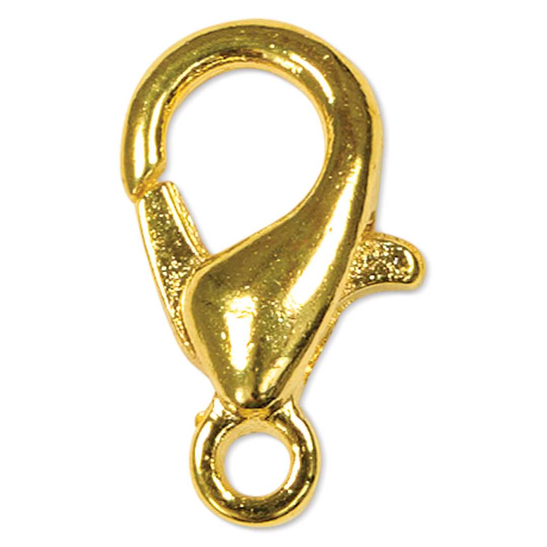 Open in modal - Craft Medley Lobster Claw Clasps - Gold, 10 mm, Pkg of 12