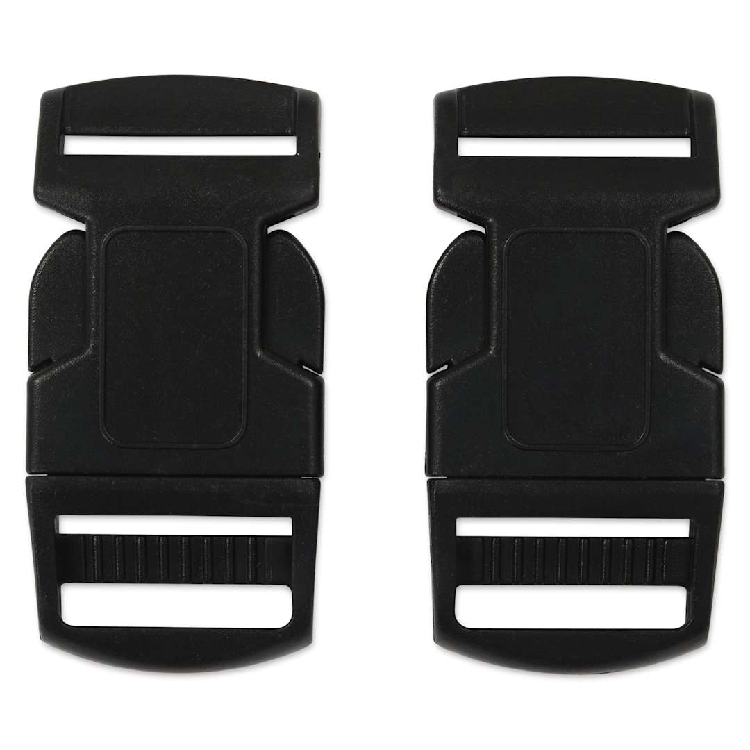 Open in modal - Pepperell Plastic Paracord Buckles - Pkg of 2, Black, 25 mm