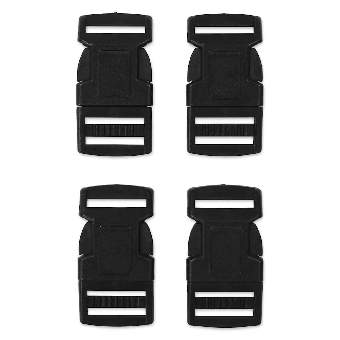 Open in modal - Pepperell Plastic Paracord Buckles - Pkg of 4, Black, 20 mm