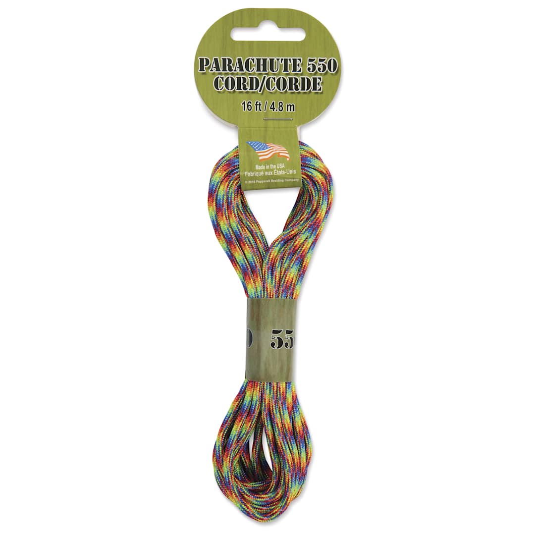 Open in modal - Pepperell Parachute 550 Cord - Aurora Borealis, 16 ft - front of packaging