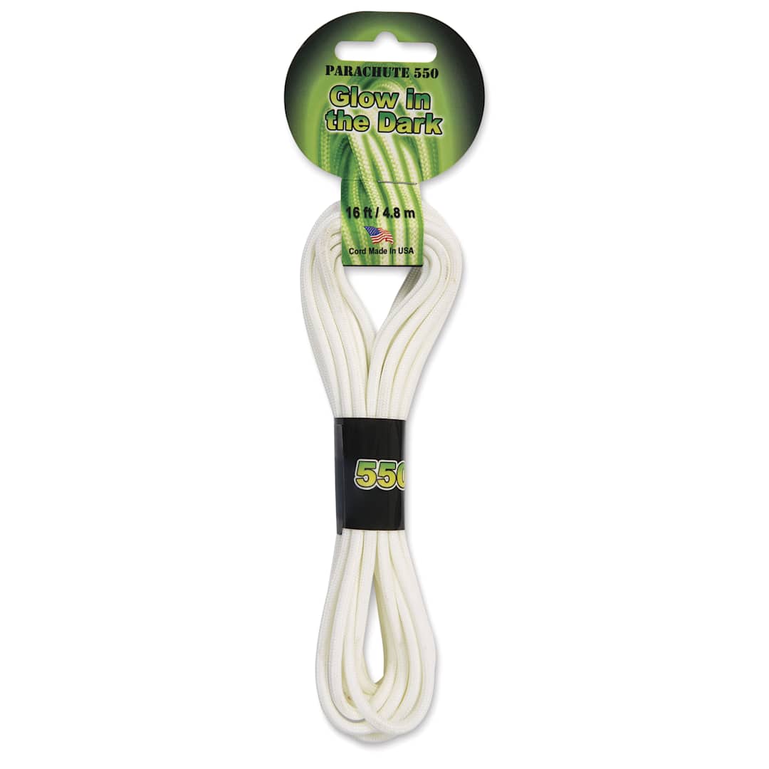 Open in modal - Pepperell Parachute 550 Cord - Glow in the Dark, 16 ft - front of packaging