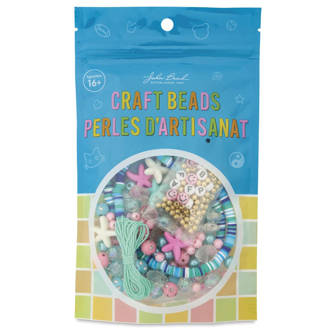 Open in modal - John Bead Craft Beads Bracelet Kit - Blue - front of packaging