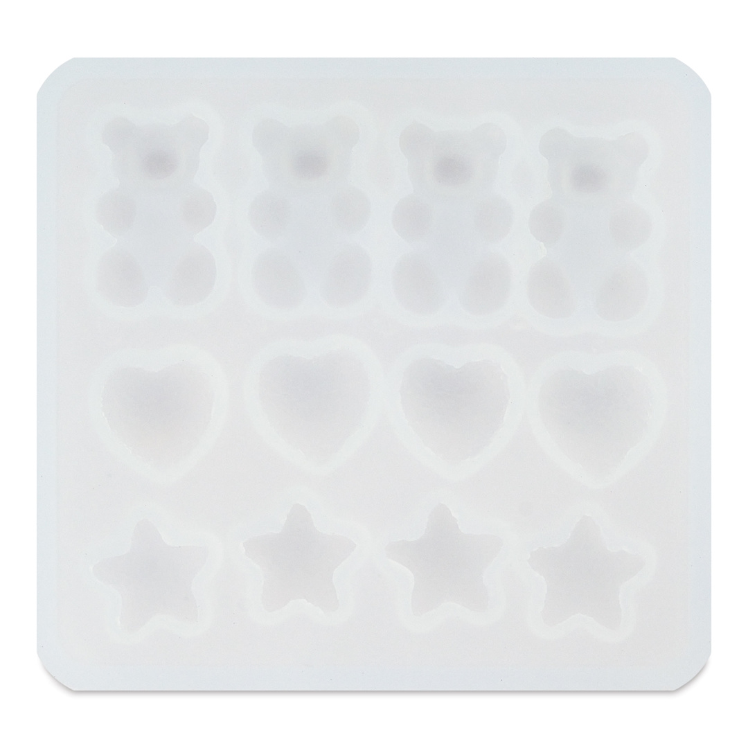 Open in modal - Jewelry Made By Me Silicone Mold - Bears, Hearts, and Stars