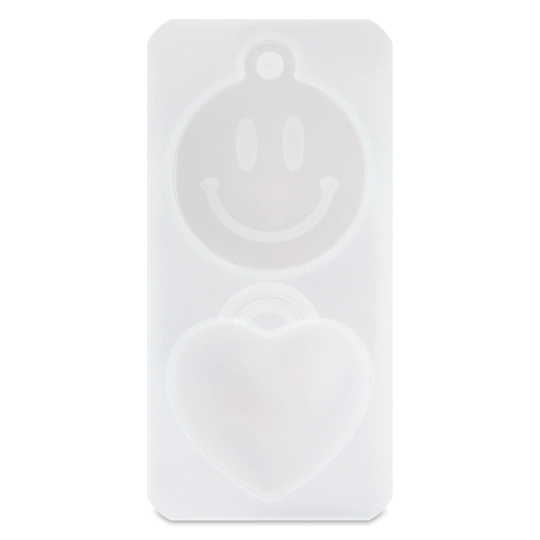 Open in modal - Jewelry Made By Me Pendant Silicone Mold - Happy Face and Heart