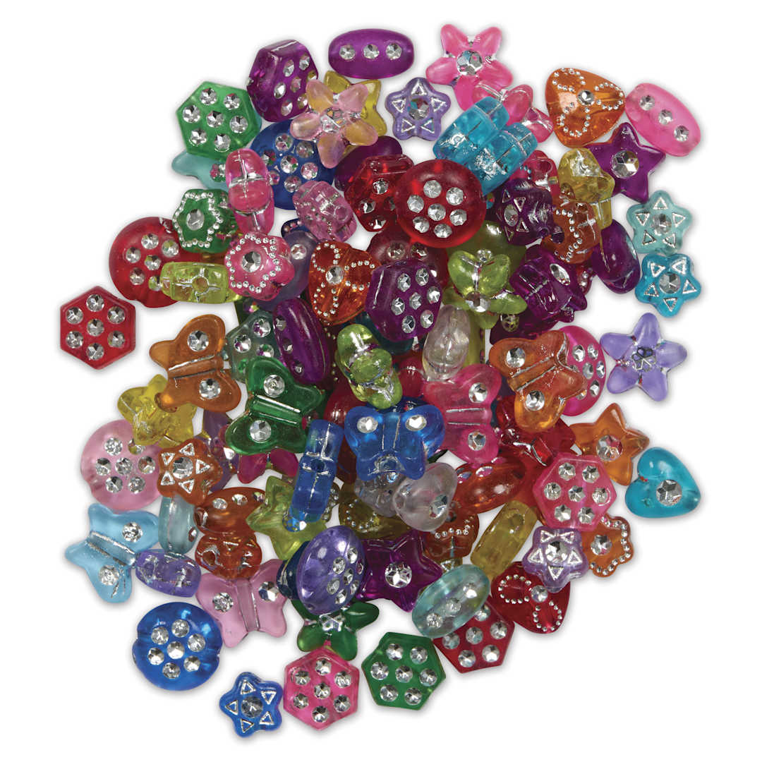 Open in modal - Cousin Fun Pack Acrylic Bead Mix - Acrylic Rhinestones, Pkg of 240