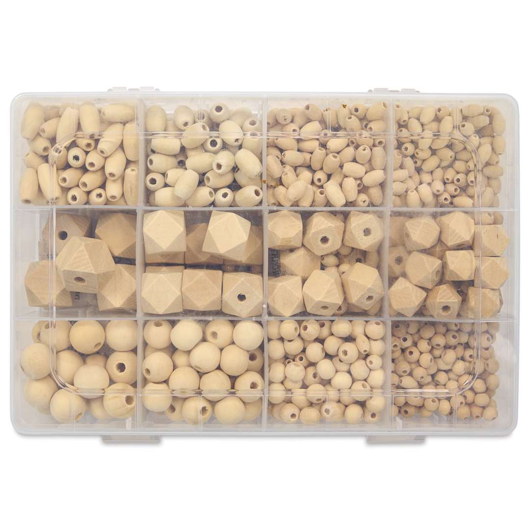 Open in modal - Cousin DIY Unfinished Wood Beads - Pkg of 961 - packaging, top view