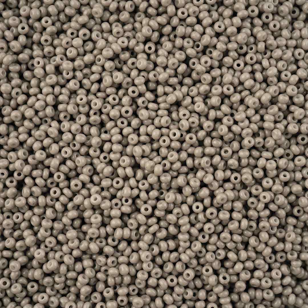 Open in modal - John Bead Solgel Chalk Dyed Czech Seed Beads - 11/0, Grey