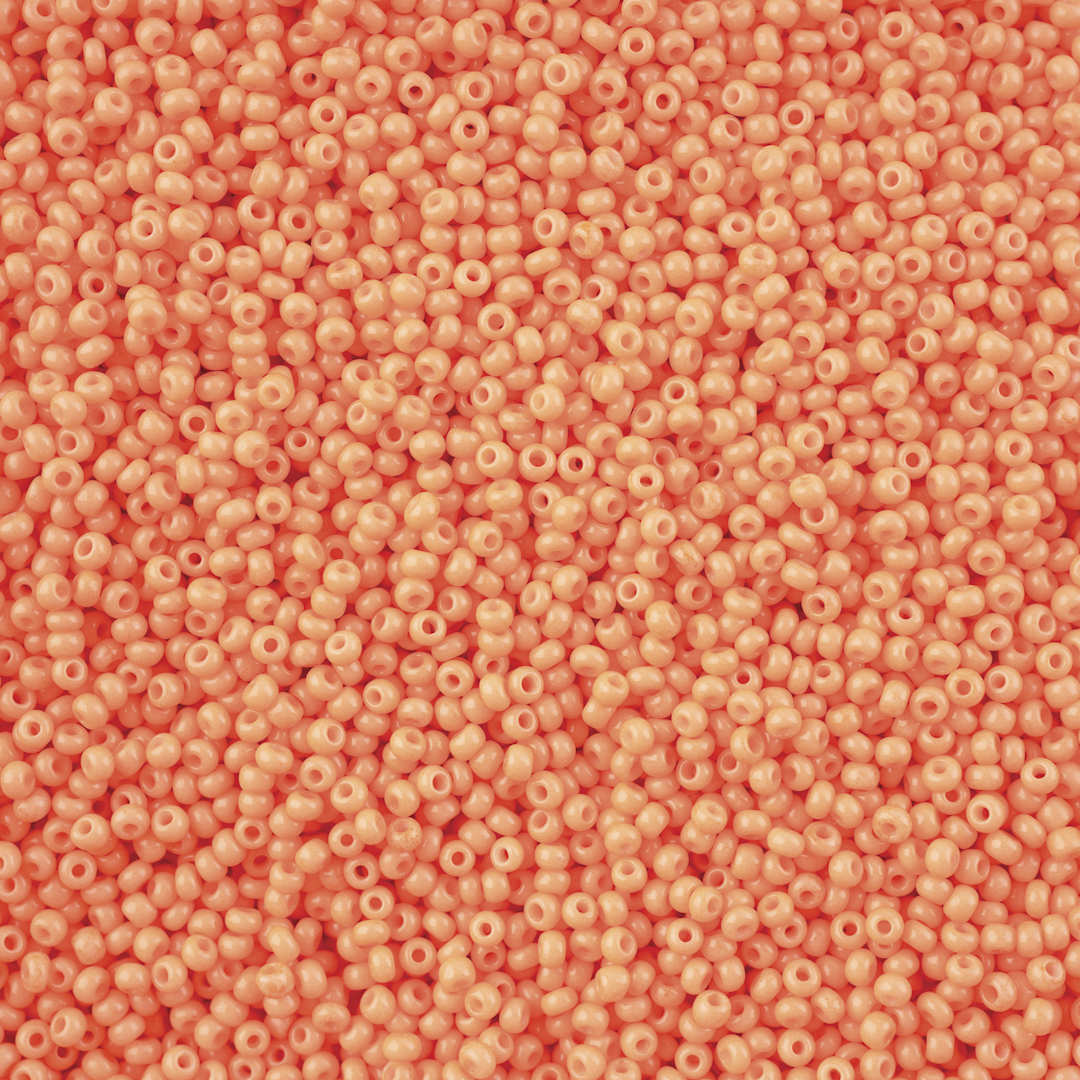 Open in modal - John Bead Solgel Chalk Dyed Czech Seed Beads - Orange