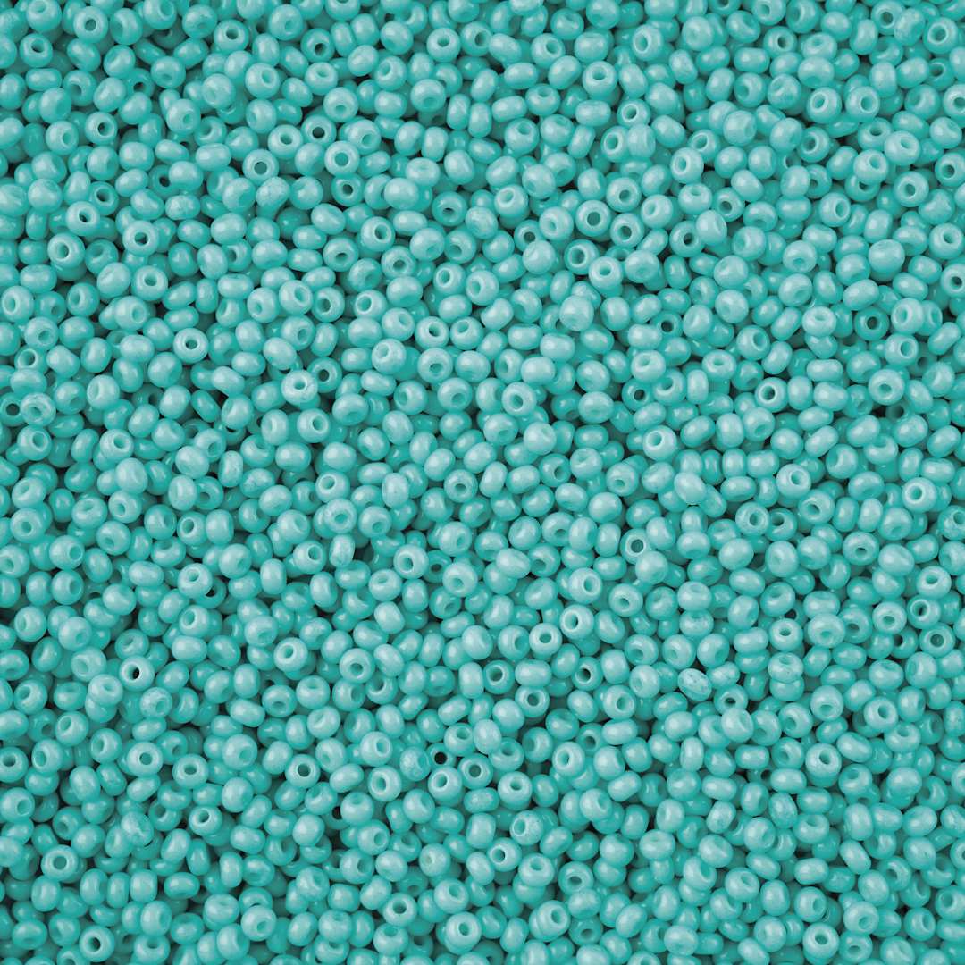 Open in modal - John Bead Solgel Chalk Dyed Czech Seed Beads - Turquoise