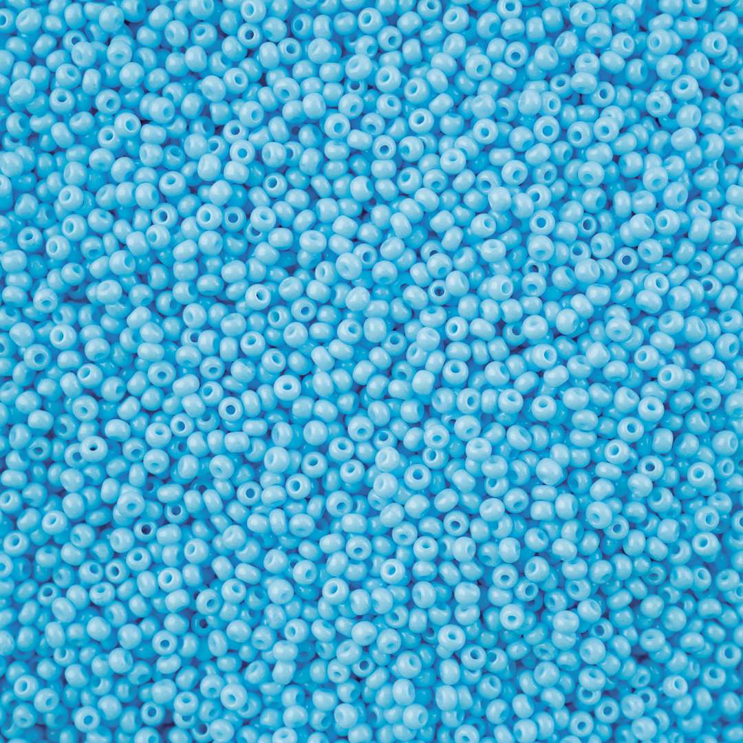 Open in modal - John Bead Solgel Chalk Dyed Czech Seed Beads - 11/0, Aqua